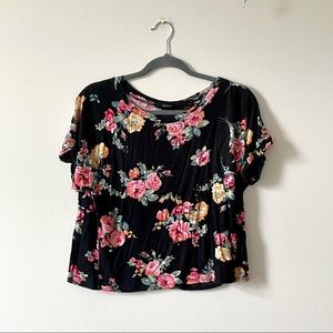 Floral Black Shirt